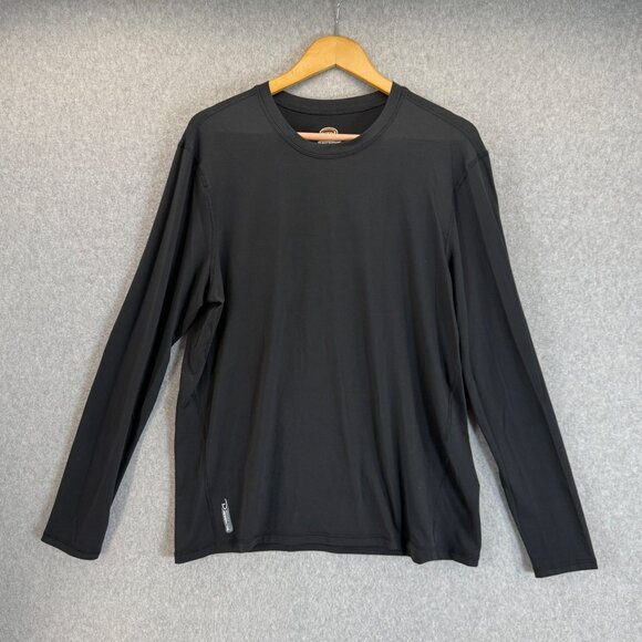 Champion Black Long Sleeve Crewneck Tee T-Shirt Baselayer‎ Athletic Mens Size XL - Picture 1 of 9